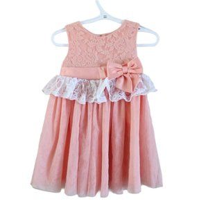 Sheryl Madison Lace Tulle Peach Dress 18 months